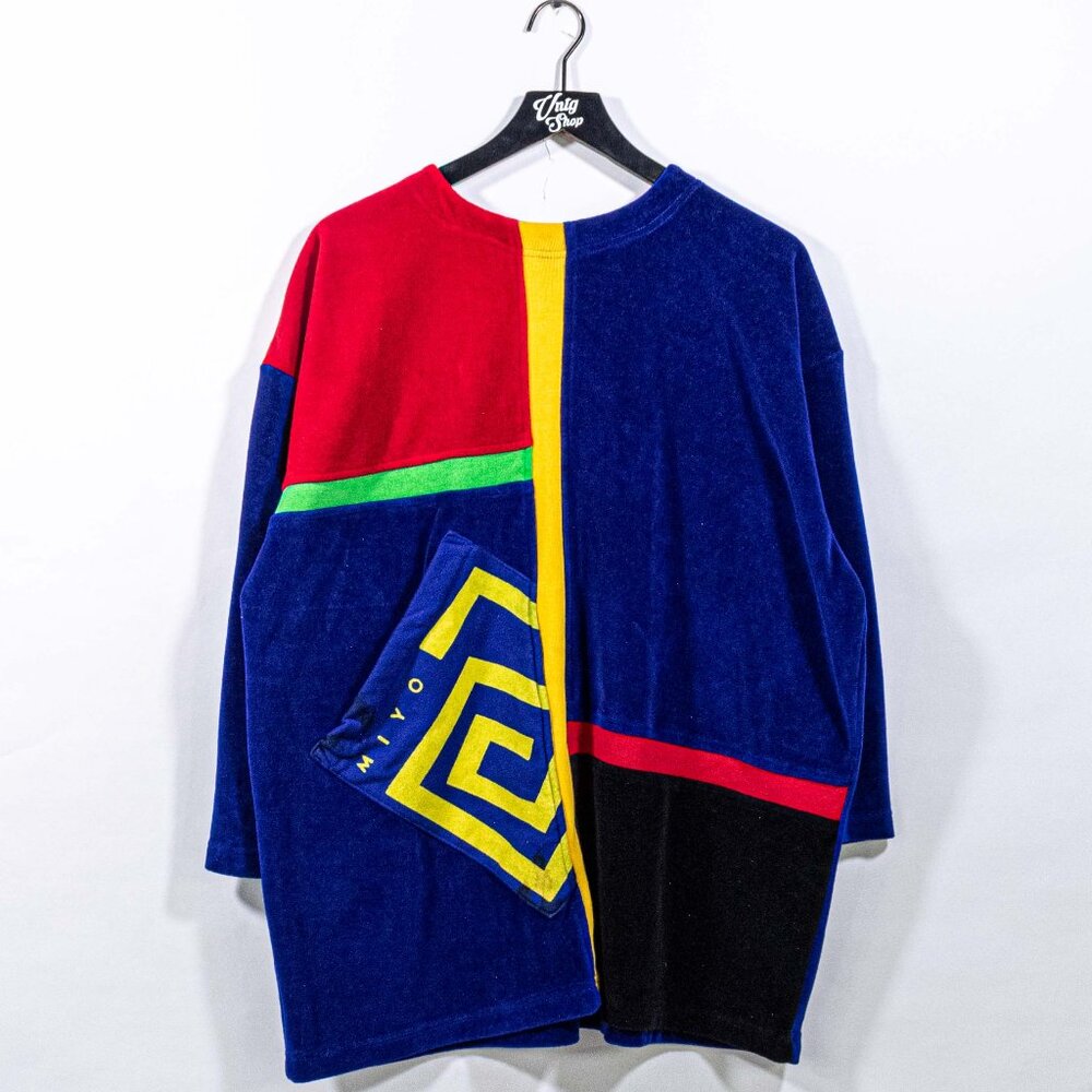Miyo New York Abstract Pullover Sweater Womens Medium / Large Size 2 VTG 80s 90s
